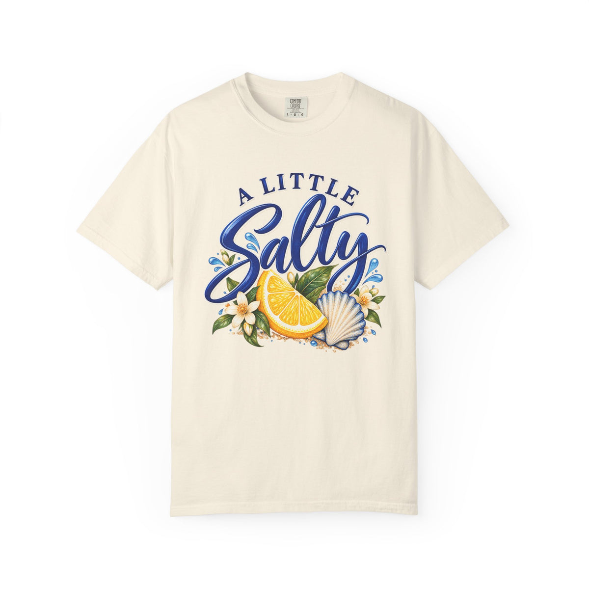 A Little Salty Lemon & Seashell Graphic Tee — Comfort Colors®