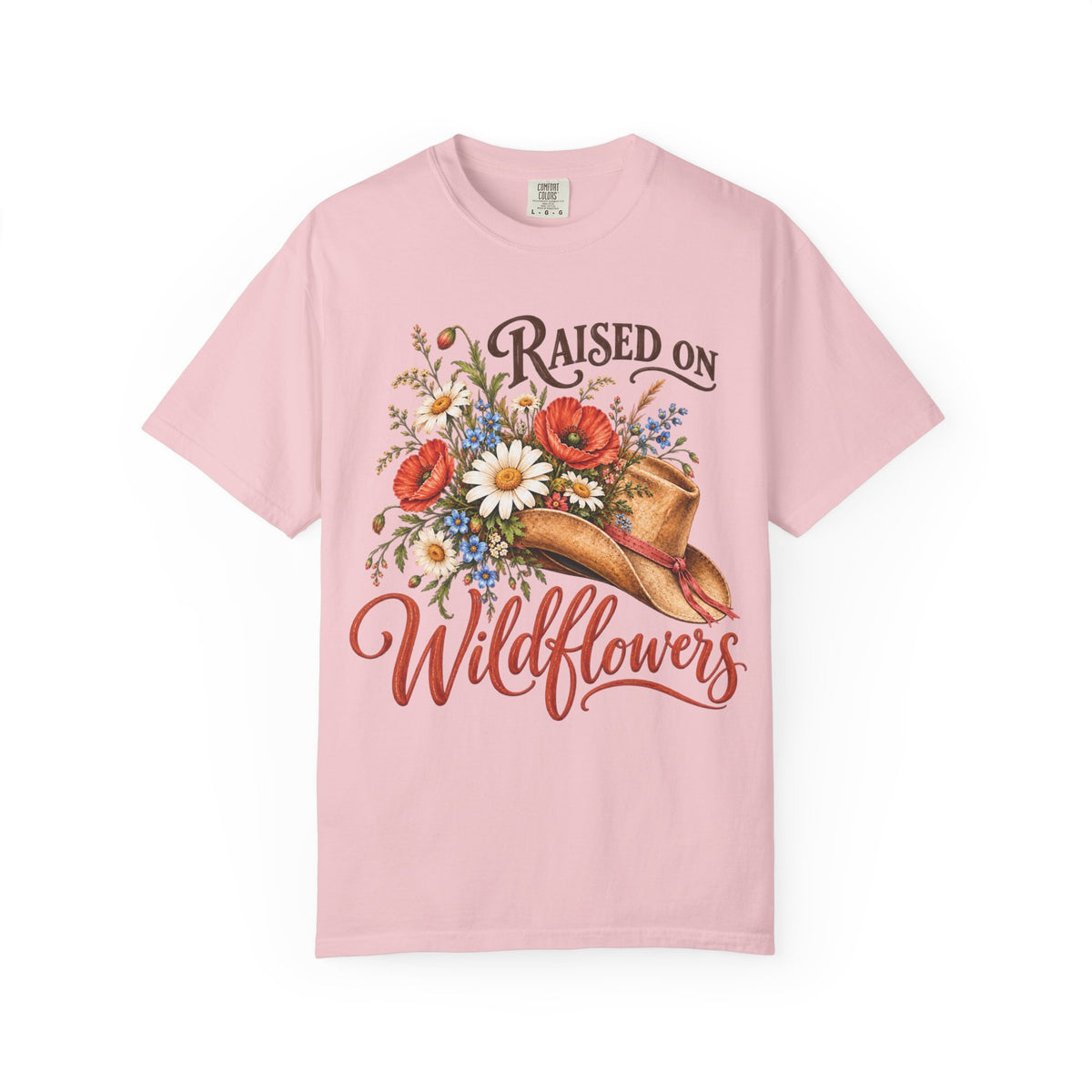 Raised on Wildflowers Cowboy Hat Tee | Comfort Colors®