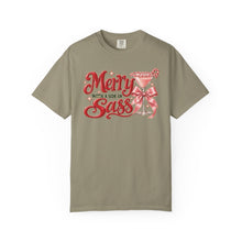 Merry with a Side of Sass Christmas Cocktail Tee | Comfort Colors®