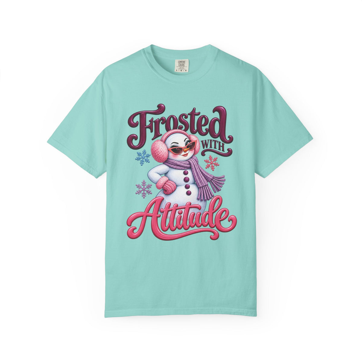 Frosted with Attitude Snowwoman Graphic Tee | Comfort Colors®