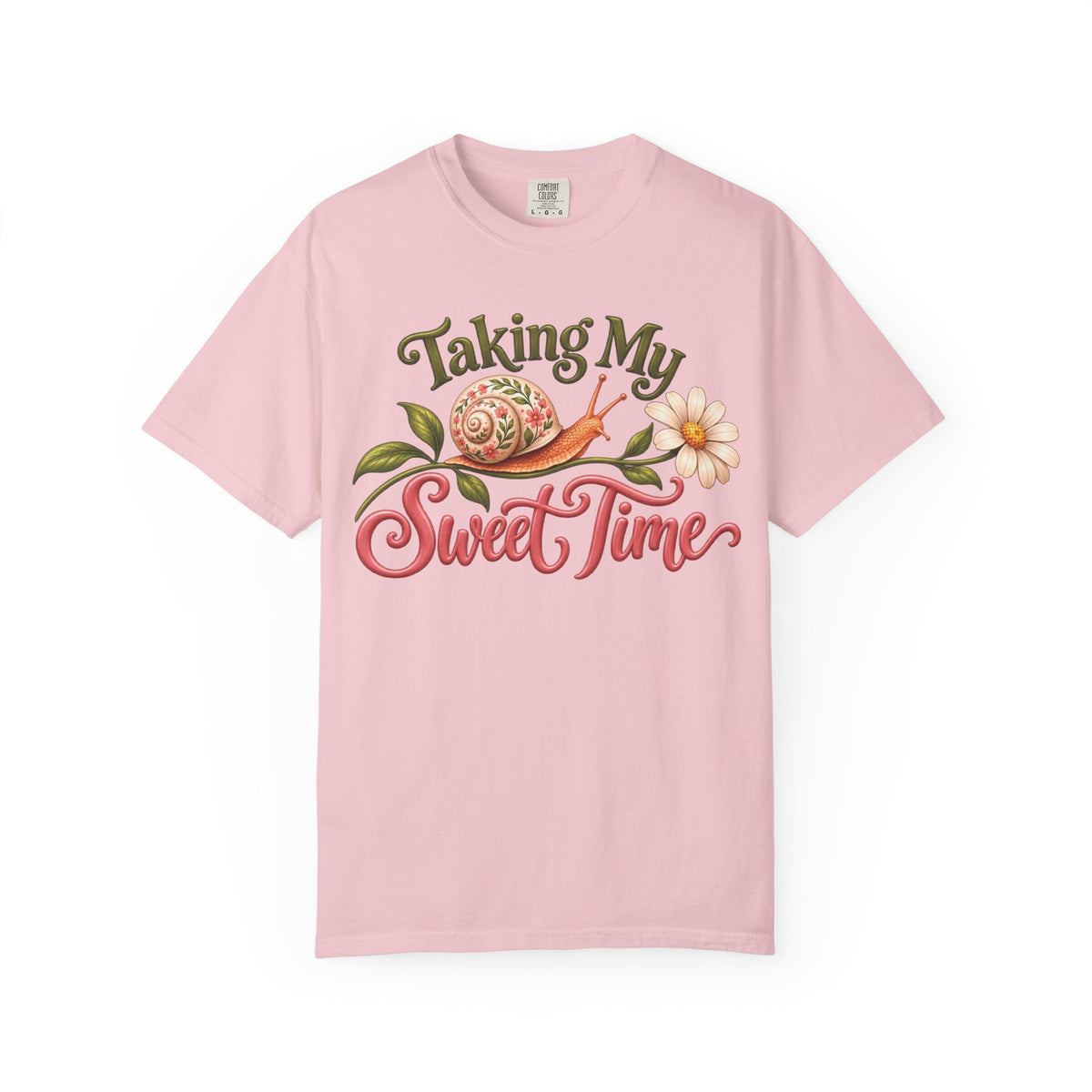 Taking My Sweet Time Floral Snail | Graphic Tee | Comfort Colors®