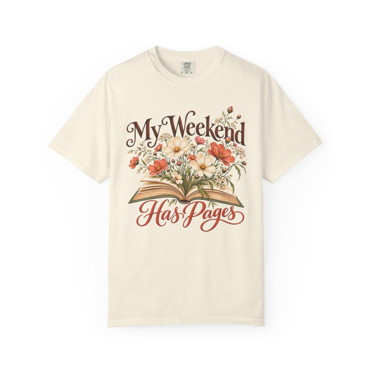 My Weekend Has Pages Floral Book Tee | Comfort Colors®