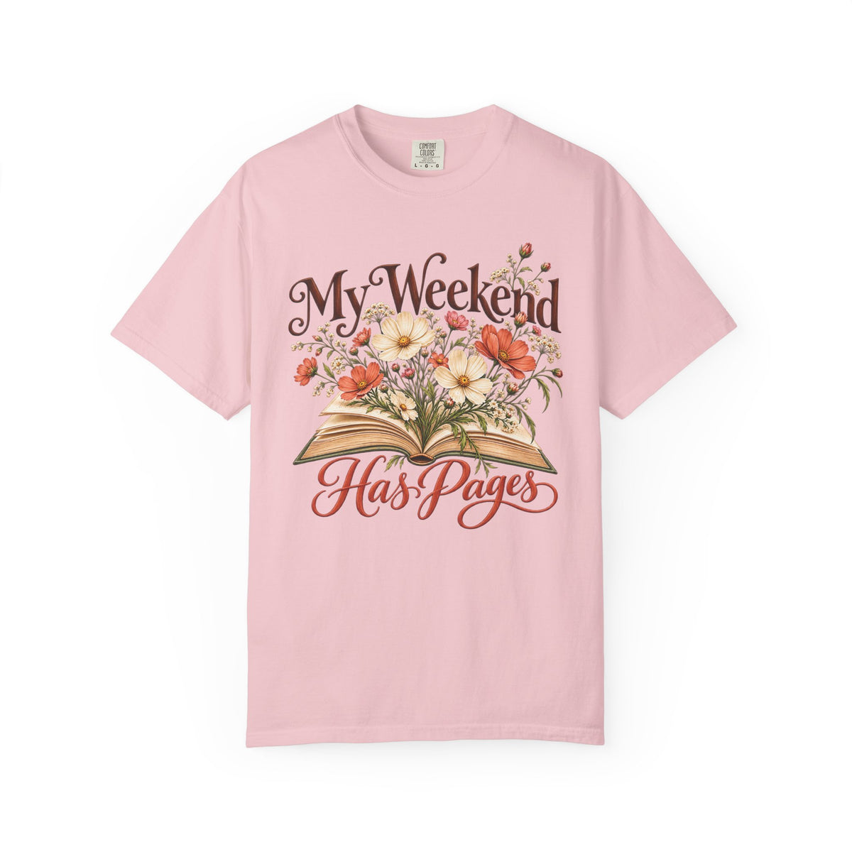 My Weekend Has Pages Floral Book Tee | Comfort Colors®