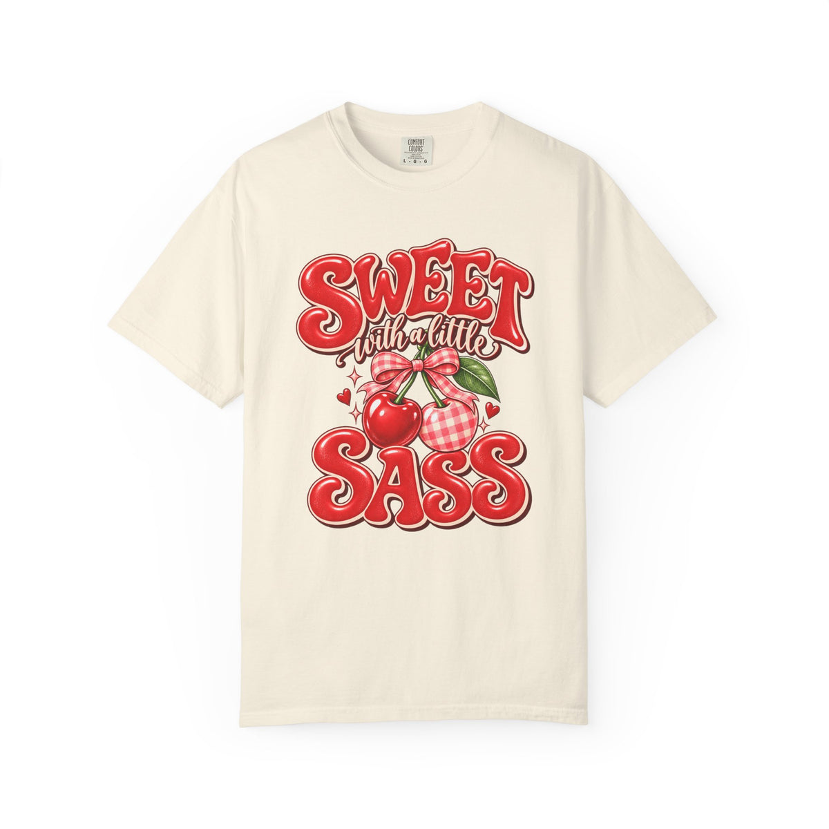 Sweet With a Little Sass Cherry Graphic Tee — Comfort Colors®