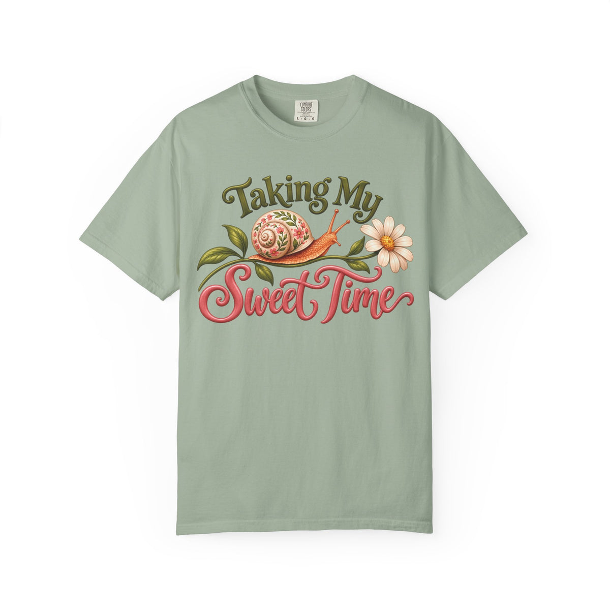 Taking My Sweet Time Floral Snail | Graphic Tee | Comfort Colors®