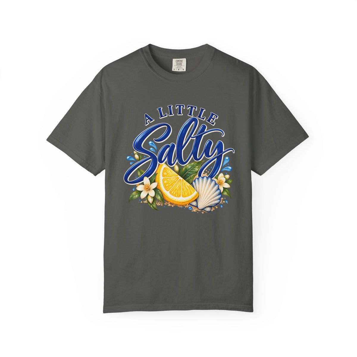 A Little Salty Lemon & Seashell Graphic Tee — Comfort Colors®