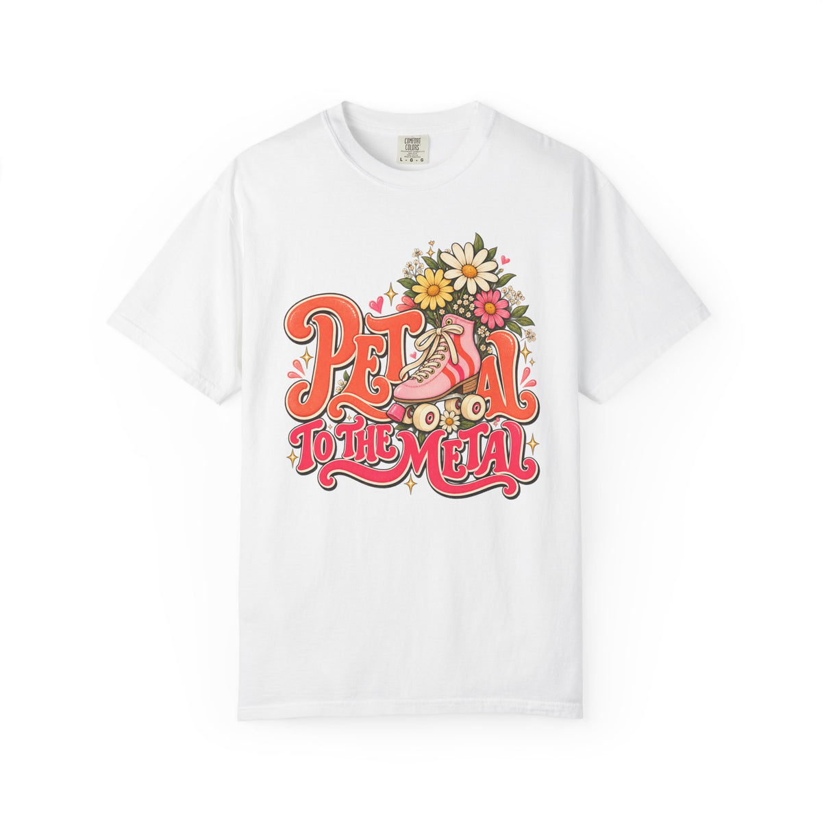 Petal to the Metal Roller Skate Graphic Tee — Comfort Colors®