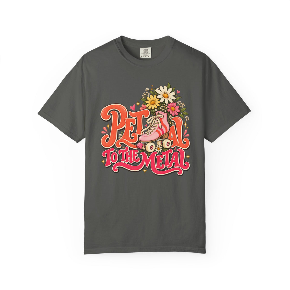 Petal to the Metal Roller Skate Graphic Tee — Comfort Colors®