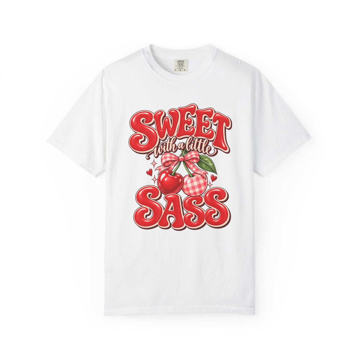 Sweet With a Little Sass Cherry Graphic Tee — Comfort Colors®