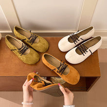 Women’s Suede-Look Lace-Up Ballet Flats