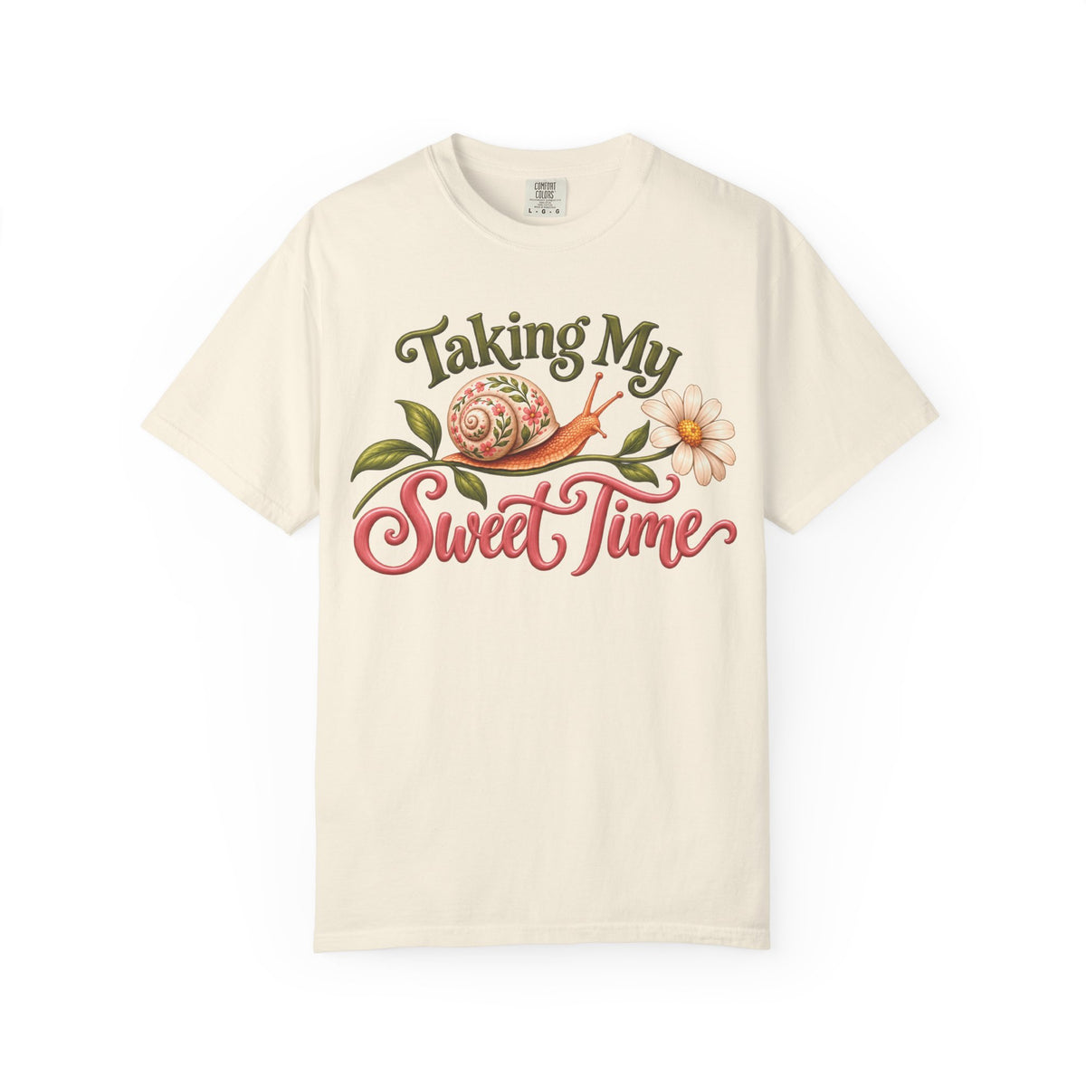 Taking My Sweet Time Floral Snail | Graphic Tee | Comfort Colors®