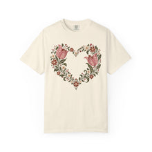 Folk Art Tulip Heart Floral Graphic Tee | Comfort Colors®