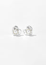 Wimsico Pearl Heart Stud Earrings with Sterling Silver Posts