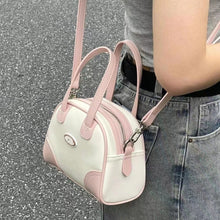 Pink & Cream Mini Bowling Crossbody Bag