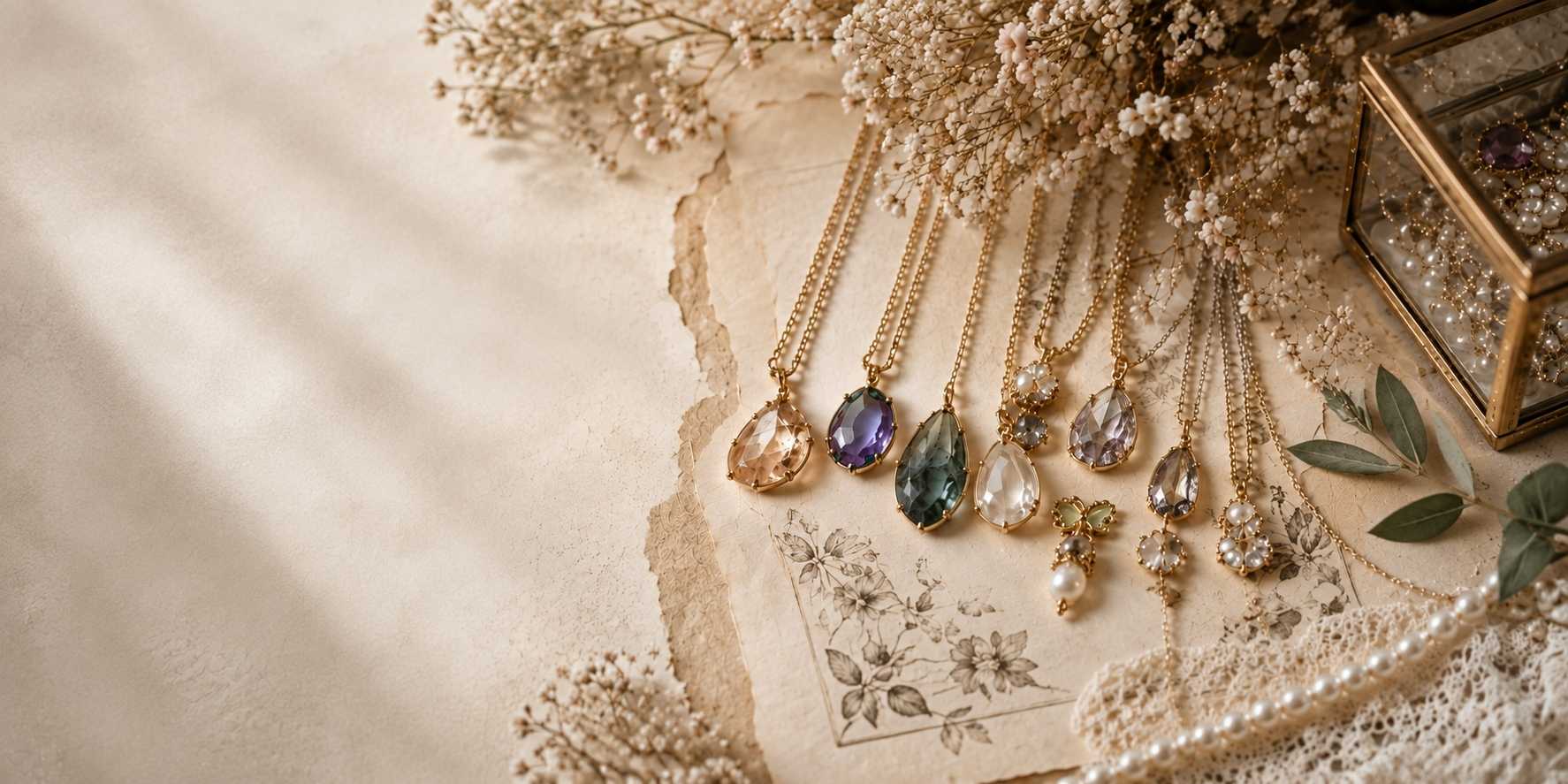 Twice the Charm Boutique curated vintage jewelry, floral display, and boutique treasures