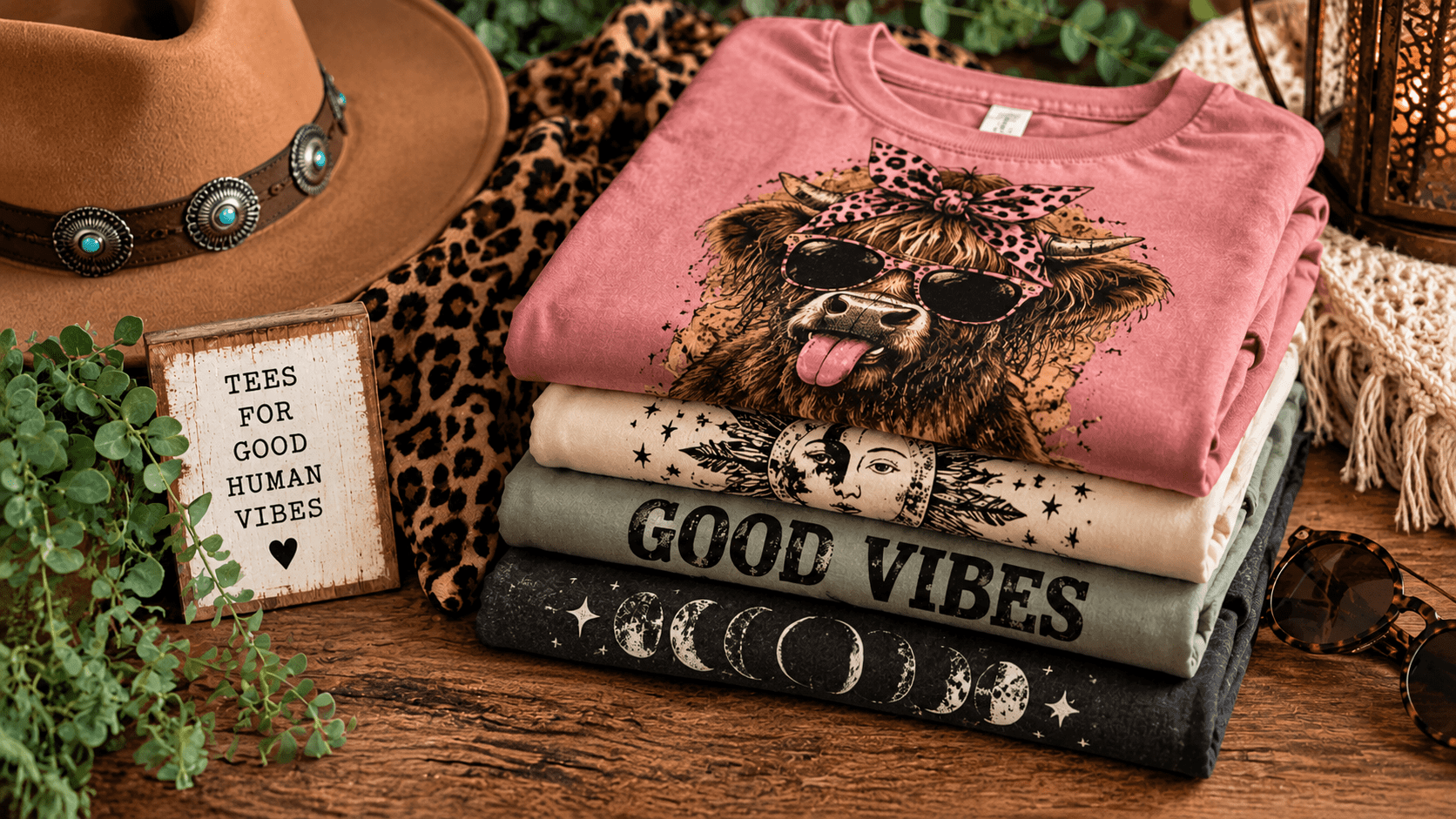 Bohemian boutique clothing and graphic tees collection